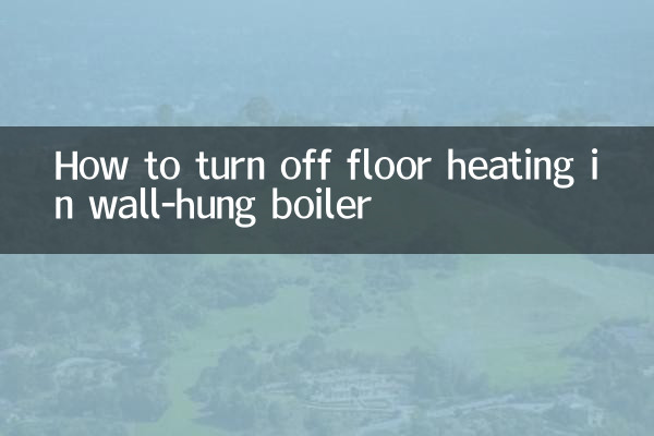 Come spegnere il riscaldamento a pavimento nella caldaia murale