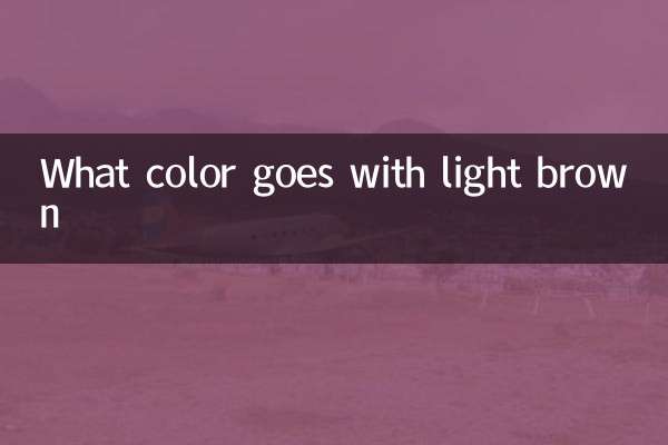 کیا رنگ ہلکے بھورے کے ساتھ جاتا ہے