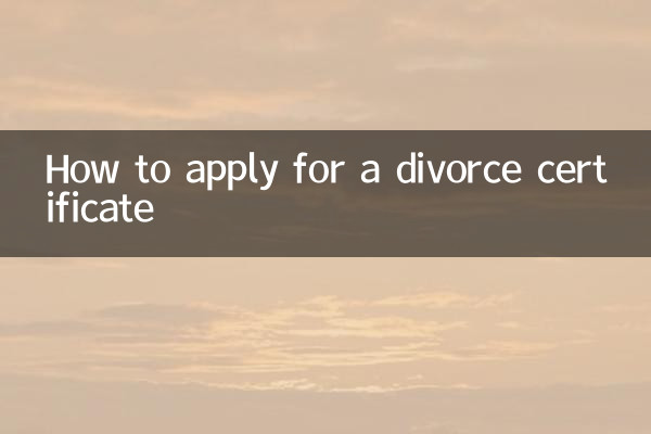 How to apply for a divorce certificate