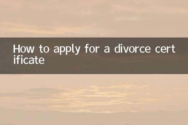 How to apply for a divorce certificate