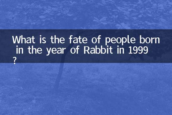 What is the fate of people born in the year of Rabbit in 1999?