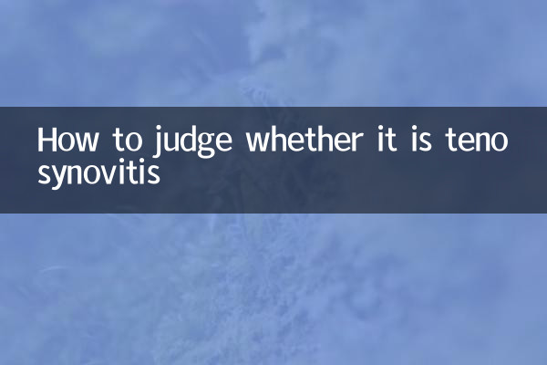 Come giudicare se si tratta di tenosinovite