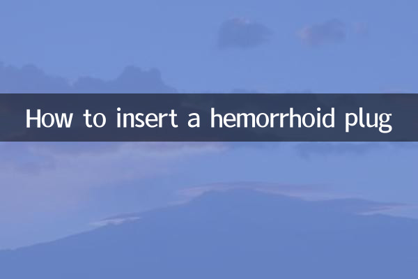 치질 플러그 삽입 방법