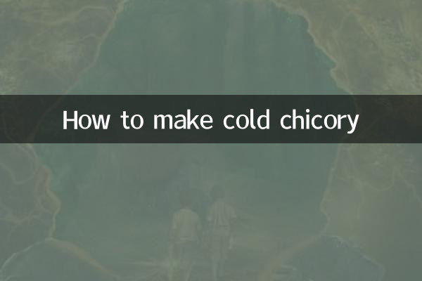 Cómo hacer achicoria fría