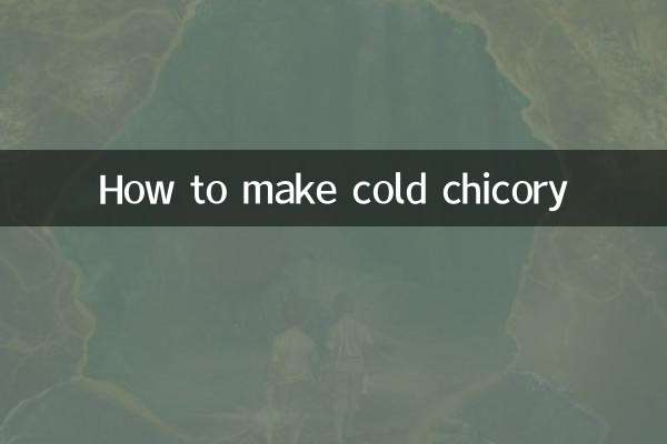 Cómo hacer achicoria fría