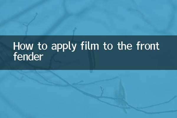 সামনের ফেন্ডারে কীভাবে ফিল্ম প্রয়োগ করবেন