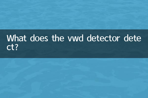 ¿Qué detecta el detector vwd?