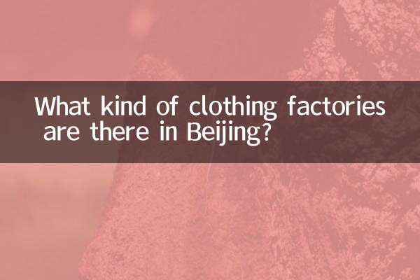 ¿Qué tipo de fábricas de ropa hay en Beijing?