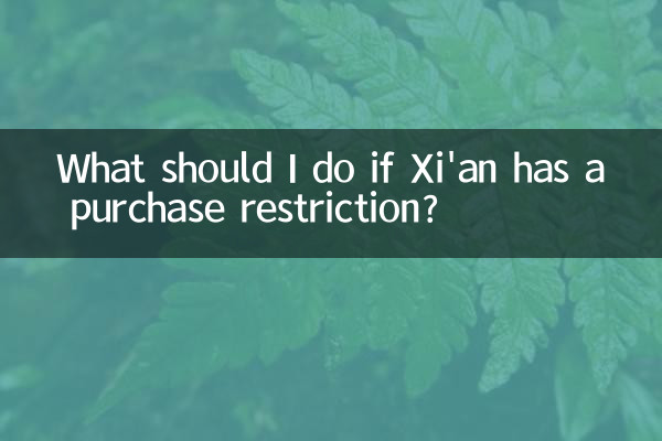 ¿Qué debo hacer si Xi'an tiene una restricción de compra?