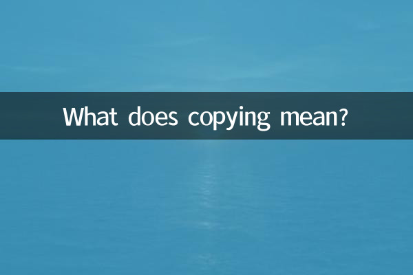 What does copying mean?