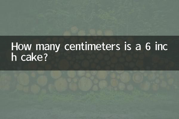 Wie viele Zentimeter hat ein 6-Zoll-Kuchen?