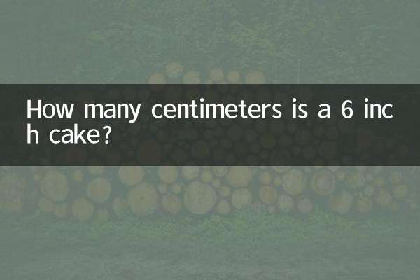 Quanti centimetri misura una torta da 6 pollici?