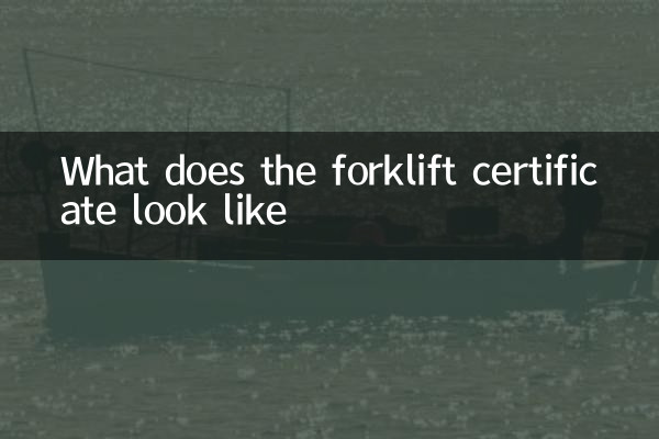 À quoi ressemble le certificat de chariot élévateur