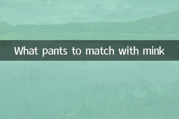 Quel pantalon assortir avec Mink