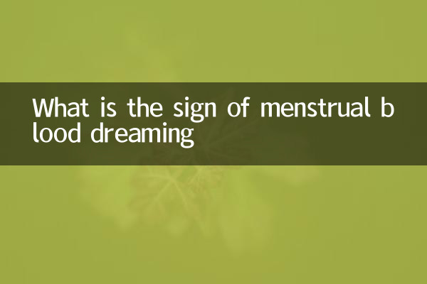 What is the sign of menstrual blood dreaming