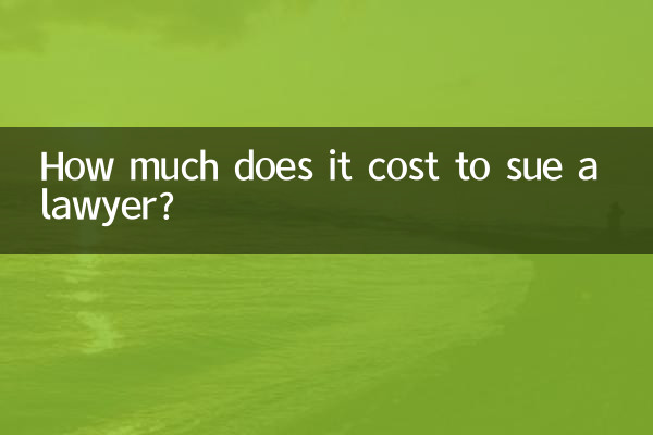 How much does it cost to sue a lawyer?
