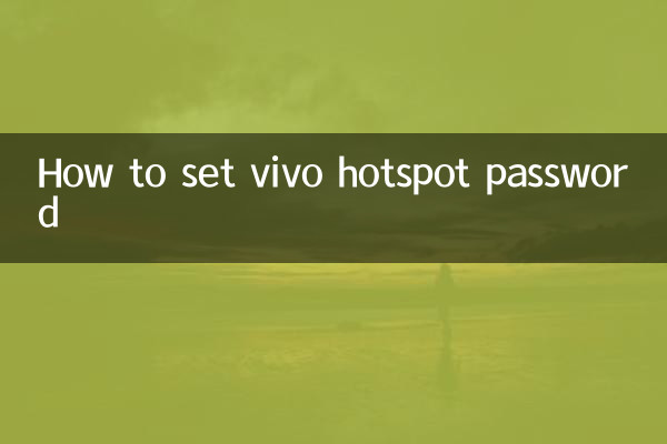 How to set vivo hotspot password