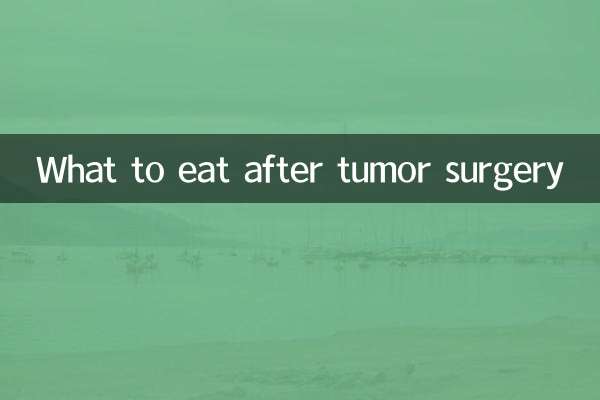 Qué comer después de una cirugía de tumor
