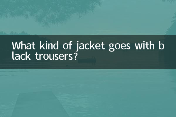 Quel genre de veste va avec un pantalon noir ?