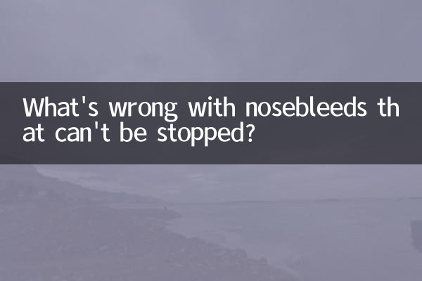 What's wrong with nosebleeds that can't be stopped?