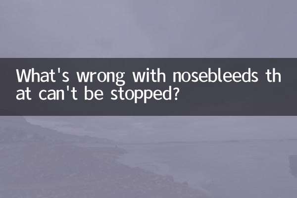 What's wrong with nosebleeds that can't be stopped?