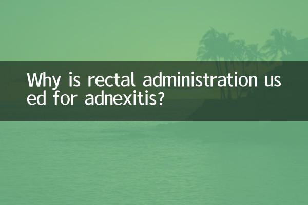 ¿Por qué se utiliza la administración rectal para la anexitis?