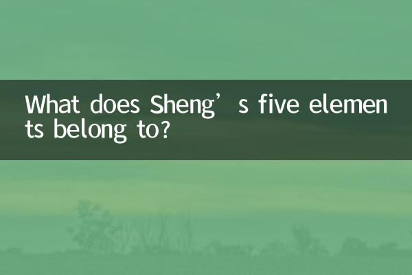 Sheng এর পাঁচটি উপাদান কিসের অন্তর্গত?