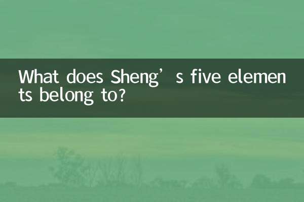Sheng এর পাঁচটি উপাদান কিসের অন্তর্গত?