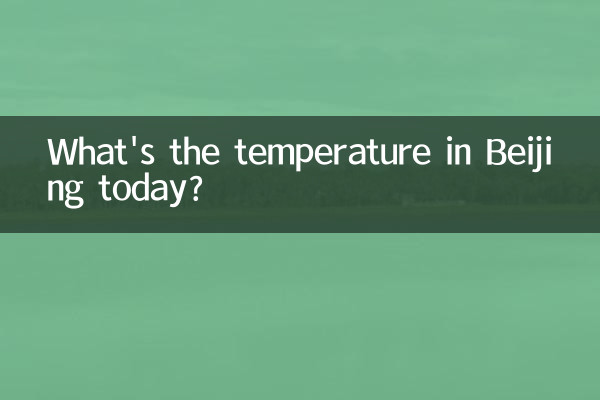 Quelle est la température à Pékin aujourd'hui ?