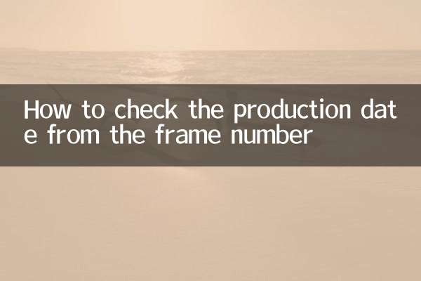 怎么从车架号看生产日期