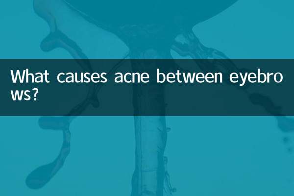What causes acne between eyebrows?