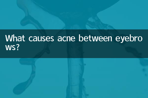 What causes acne between eyebrows?