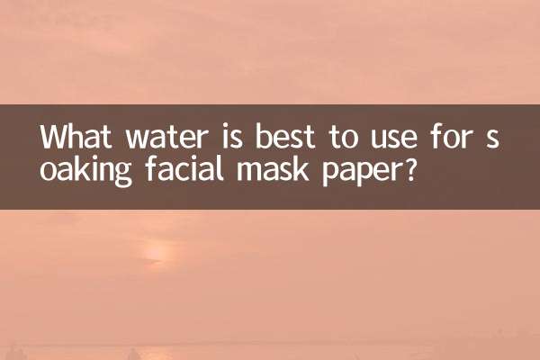 Quale acqua è meglio utilizzare per immergere la carta per maschere facciali?