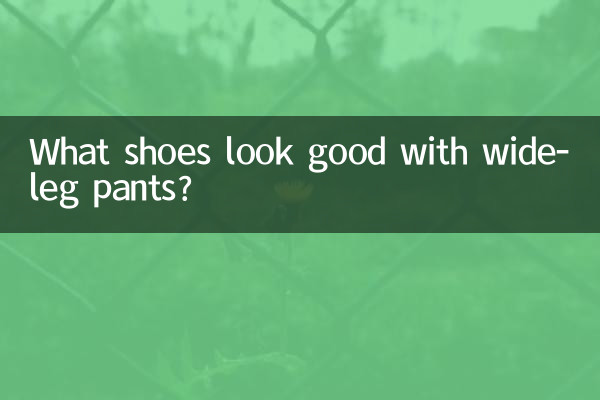 What shoes look good with wide-leg pants?
