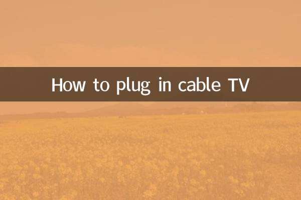 How to plug in cable TV