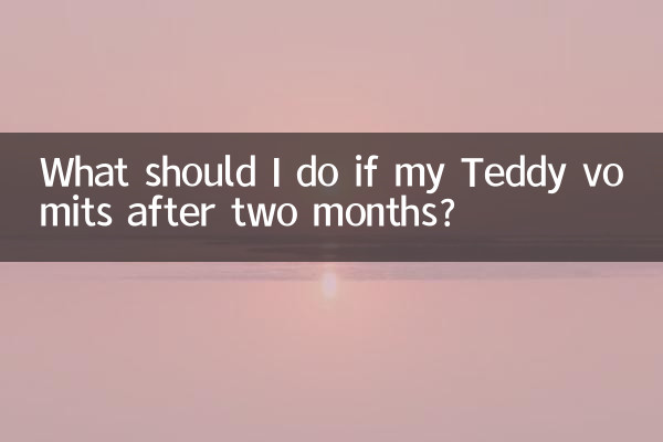 2 か月後にテディが嘔吐した場合はどうすればよいですか?