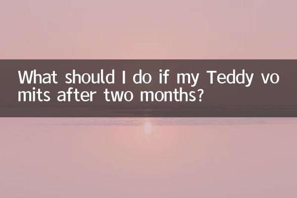 2 か月後にテディが嘔吐した場合はどうすればよいですか?