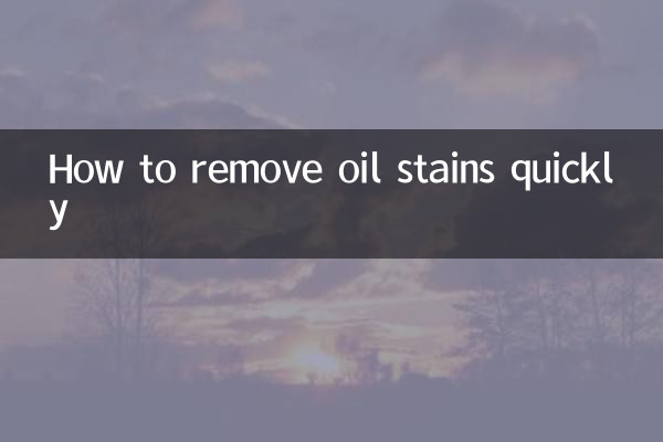 Come rimuovere rapidamente le macchie d'olio