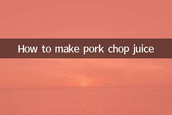 Como fazer suco de costeleta de porco