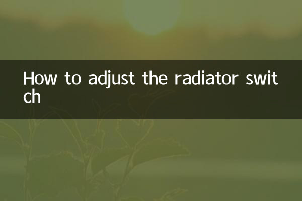 Como ajustar o interruptor do radiador