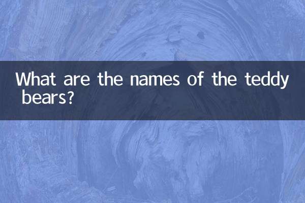 টেডি বিয়ারের নাম কি?