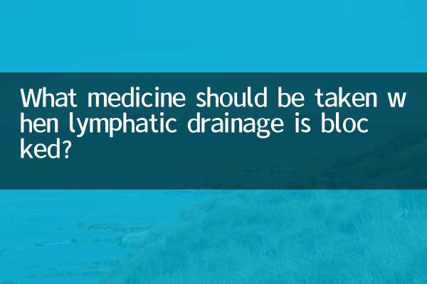 Welche Medikamente sollten bei blockiertem Lymphabfluss eingenommen werden?