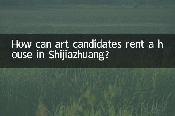 How can art candidates rent a house in Shijiazhuang?