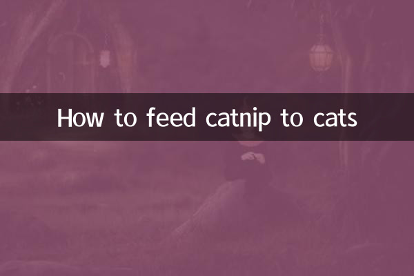 How to feed catnip to cats