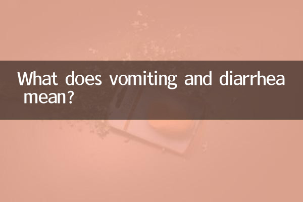 उल्टी और दस्त का क्या मतलब है?