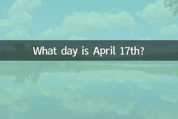 What day is April 17th?