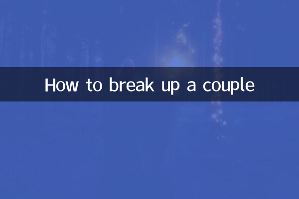 How to break up a couple