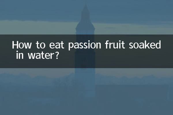 How to eat passion fruit soaked in water?