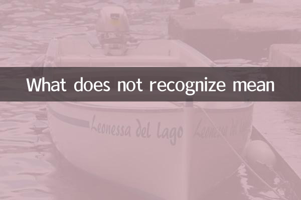 What does not recognize mean