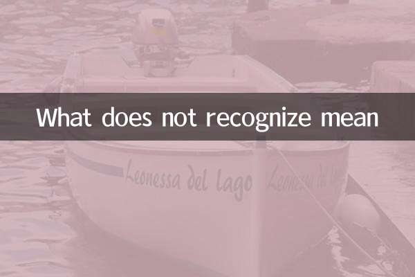 What does not recognize mean
